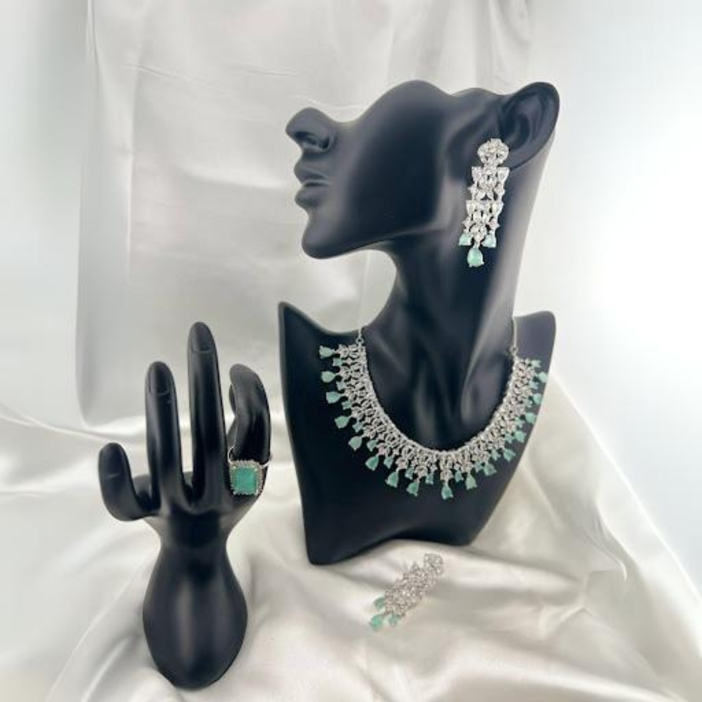 Ethnic Double layered Necklace Earring and Ring Set